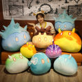 Happy Night 35-45cm Kawaii Genshin Impact Slime Game Plush Toy Stuffed Cartoon Geo Cryo Baby Sleeping Pillow Cute Gift Girl Kid Room Decor. 