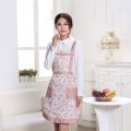 【happy one】Women Apron with Pockets Waterproof Print Double Layer Anti-oil Kitchen Thick Home Supplies.