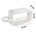 Waterproof Cosmetic Bag Makeup bag Transparent Storage Bath Bag Hand Printed Portable Wash Bag.