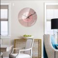 Islamic Quartz Acrylic Wall Clock Pendulum Muslim Living Room Decoration Art Indoor Wall Clock Pendant(Rose Gold).