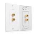 TWEXQNY 4 Posts Speaker Wall Plate Home Theater Wall Plate Audio Panel for 1 Speakers. 