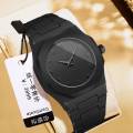 New Aura Arabic Watch Men's Quartz Watch Black Carbon Plastic watch for men.