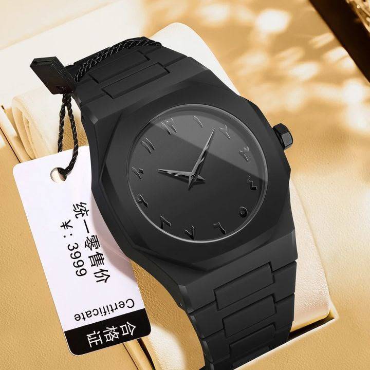 New%20Aura%20Arabic%20Watch%20Men's%20Quartz%20Watch%20Black%20Carbon%20Plastic%20watch%20for%20men%20-%20Image%204