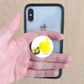 3D Pop Up Socket For Mobile With Phone Holder Socket Hook For Car-minion cartoon with apple logo.