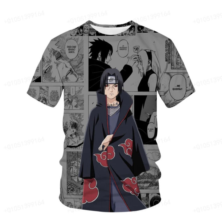 Naruto Boys Girls T-shirt Summer Kids Cartoon Anime T-shirt Kids Oversized T-shirt Harajuku T-shirt Size 3-14T Children's Wear
