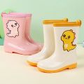 Children Plush Rain Boots Infant Waterproof Non-slip Rubber Boots Korean Cute Cartoon Water Shoes Boys Girls School Rain Shoes. 