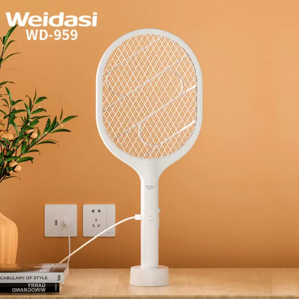 Weidasi%20WD-959%20Mosquito%20Bat%20Rechargeable%20with%20Lure%20Light%20Insect%20bugs%20Lamp%20Stand%20Holder%20USB%20Charging%20Cable%20Included%20Electric%20Swatter%20Lithium%20Ion%20Battery%20WD%20959%20Mosquito%20Bat%20-%20Image%202