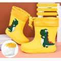 Kids Rain Shoes Girls Boys Cute Cartoon Pattern Boots Students Non-slip Waterproof Footwear Lovely Soft Bottom Children Footwear. 