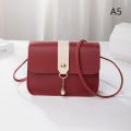 (New) women shoulder bag simple pearl pendant handbag messenger bag small square crossbody mobile purse.