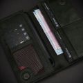 Zays Premium Eco-Friendly Leather Long Wallet for Men, Handmade Slim Compact Wallet 7.4 x 3.7 x 1 Inch, 7 Card Slots, ID Slot, Cash Compartment, 2 Mobile Compartments, Fits Large Smartphones, Luxury Gift Box.