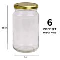 FOOD Grade Glass Jar, Kitching & Dining- Kitching Storage Accessories - (Par PIECE 500ml) 6 PIECE SET.