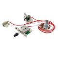 Electric Guitar Wiring Kit 1 Volume 1 Tone 3 Toggle Switch 500K Pots Jack 1 Set. 
