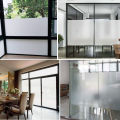 Self-Adhesive Thick Frosted Glass Sticker Transparent Opaque Bathroom Office Window Sticker Anti-Exposure Privacy Peep-Proof.