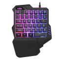 HXSJ One-Handed Gaming Keyboard RGB Backlit Portable Mini Gaming Keypad Ergonomic Game Controller for PC for PS4 for Xbox Gamer Keyb.