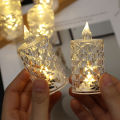 1/5/10pcs Flameless LED Candle Light Large Transparent Acrylic Candle Lamp Valentines Day Wedding Home Decor Electronic Night Light.