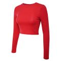Ladies Long Sleeve Crop Top - For Women. 