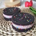 1Pcs Durable New Fidget Biscuit Pinching Toy Stress Relief Silicone Squeeze Dessert Toy Super Soft Big Oreo Stress Relief Toy.