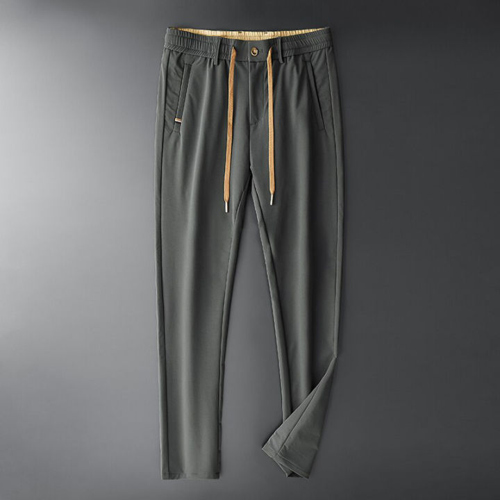 Autumn%20Black%20Pants%20Men%20New%20Zip%20Drawstring%20Casual%20Trousers%20Male%20Thick%20Soft%20Anti-wrinkle%20Elastic%20Waist%20Men%20Pants%20-%20Image%202