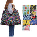 2021 New Foldable Reusable Nylon Eco Handbag Multi-Color Storage Travel Shopping Tote Grocery Bag Large Capacity Shopping Bag. 