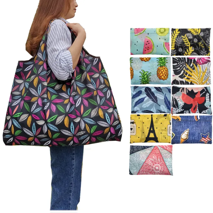 2021%20New%20Foldable%20Reusable%20Nylon%20Eco%20Handbag%20Multi-Color%20Storage%20Travel%20Shopping%20Tote%20Grocery%20Bag%20Large%20Capacity%20Shopping%20Bag%20-%20Image%203