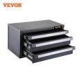 VEVOR Steel Stackable End Mill Dispenser Organize Cabinet 3-Drawer Workshop Hardware Auto Maintenance Storage Box 29-Compartment. 