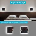 Bedside Wall Lamp, LED Wall Light, Wall Mounted Reading Light with Switch and USB Port, Rotatable Wall Sconce Wall Spotlight.