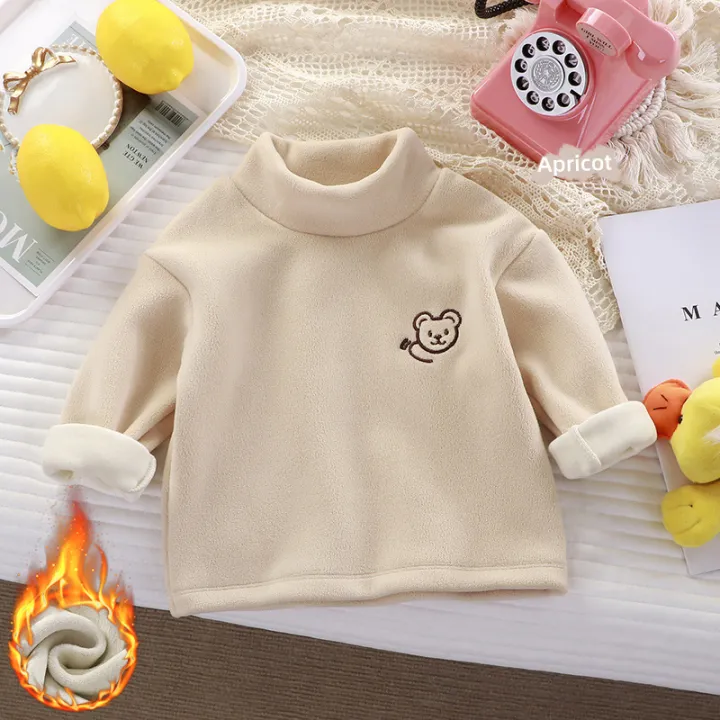 Children's%20fleece%20thickened%20base%20shirt,%20autumn%20and%20winter%20clothes,%20baby%20half-high%20neck,%20inner%20layer,%20boys%20and%20girls%20warm%20embroidered%20bear%20sweatshirt%20-%20Image%202