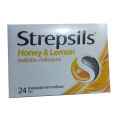 Strepsils Honey & Lemon Lozenges 24Pcs Pack. 