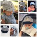 Cartoon Bear Baby Hat Cap Summer Spring Adjustable Baseball Cap Cute Striped Cotton Kids Sun Hat Baby Boy Girl Hats With Ears.