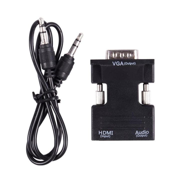 1080P HDMI Female to VGA Male with Audio Output Cable Converter Adapter ...