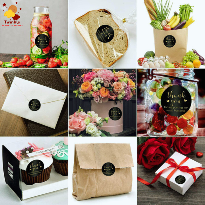 500%20pieces%201%20Inch/%201.5%20Inch/%202%20Inch%20Black%20Thank%20You%20Order%20Stickers%20Decorative%20Thank%20You%20Label%20Sticker%20Stationery,%20Business%20Packaged,%20Gift%20Wrapped,%20Handmade%20and%20Food%20Sticker%20-%20Image%202