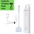 【2 in 1】 Dongle Splitter for iPhone X/XS/XS Max/XR/8/7/8 Plus/7 Plus, Dual Port Charger and Headphones Adapter with Cable. Audio Jack and Charge Converter for iOS 10/11/12 or Later. 