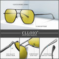 CLLOIO Anti-glare Day Night Vision Glasses Men Women Polarized Driving Sun Glasses Square Aluminum Photochromic Sunglasses UV400. 