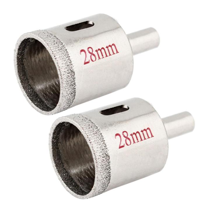 NAMUNY 2pcs 28mm Tile Glass Ceramic Hole Saw Diamond Coated