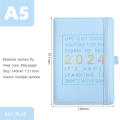 2024 Notebook Agenda A5 Portable Diary Journal for Office School Work Personal Creativity Student. 