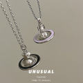 vivienne westwood  3D Saturn Pearl Pendant Necklace Vintage Luxury Advanced Sense. 