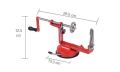 Potato Spiral Cutter 3 in 1 Potato Peeler Machine Stainless Steel Vegetable Cutter Adjustable Fruit Peeler Machine with Suction for Home Kitchen.