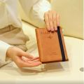 Multifunctional Travel Bag Wallet Ticket Holder Organizer Case with Zipper Leather Passport Cover Fashionable Passport Bag.