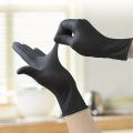 Black Nitrile Disposable Gloves Latex Powder Free Industrial-Grade Gloves Non-Sterile Textured Cooking Kitchen Cleaning Gloves. 