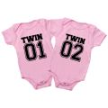 Twin Clothes Twins Matching Baby Bodysuit Cotton Boys Girls Onesies Newborn Baby Body Romper Summer Twins Outfits Gift for Twins. 