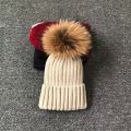 Winter Brand Female Fur Pom Poms hat Winter Hat For Women Girl 's Hat Knitted Beanies Cap Hat Thick Women Skullies Beanies. 