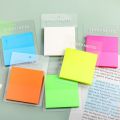 【Factory-direct】 Panda Online 50 Sheets Transparent Multicolor PET Sticky Notes Waterproof Stickys Memo Messages Post it Notes. 