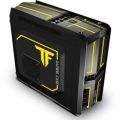Segotep Chariot TF Mid Tower Gaming Computer Case Support ATX M-ATX ITX Motherboard - Black and Golden.