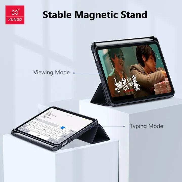 XUNDD%20Protective%20Tablet%20Cover%20For%20iPad%2010th%20generation%2010.9"%20inches%20(2022)%20Leather%20Case%20Transparent%20Shockproof%20Flip%20Back%20Cover%20with%20Pen%20Holder%20,%20Version:A2757%20,A2777%20,A2696%20-%20Image%205