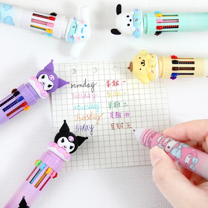 Sanrio%20Press%20Ten%20Color%20Ballpoint%20Pen%20Cartoon%20Kawaii%20Kuromi%20Multi-color%20Students%20Gel%20Pen%20Melody%20Sanrio%20Stationery%20Write%20Cute%20Pens%20-%20Image%202