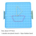Kids Montessori Math Toys Geometry Cognition Plastic Toys Nail Board with Rubber Bands Children Early Educational Puzzle Game. 