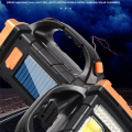Rechargeable Solar LED Flashlight 4 Modes Portable Ultra Bright COB Flashlights Charge Mobile Phone Camping Lamp.