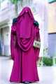 Dubai Cherry Marhaba Gown Borka (Borka With Matching Hijab And Nikab) Trendy Abaya Outerwear Abaya borkha For Women Designs Irani Burqa For Women Regular Use Outfit Borkha Stylish Party Borqa Hizab Fashion Collection Fashionable khimar Lycra Bokra\. 
