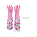 Dishwashing Cleaning Rubber Gloves Non-Slip Kitchen Glove Waterproof - Bix Super Shop.