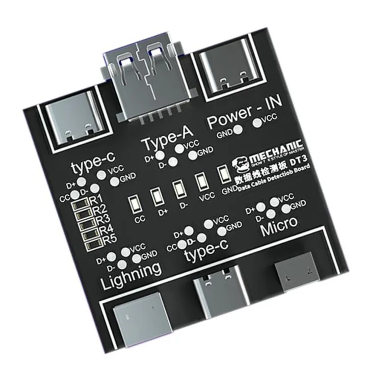 DT3 Data Cable Detection Board USB Cable Tester for IOS Android Type-C Short Circuit On-Off Switching Test Board Tool